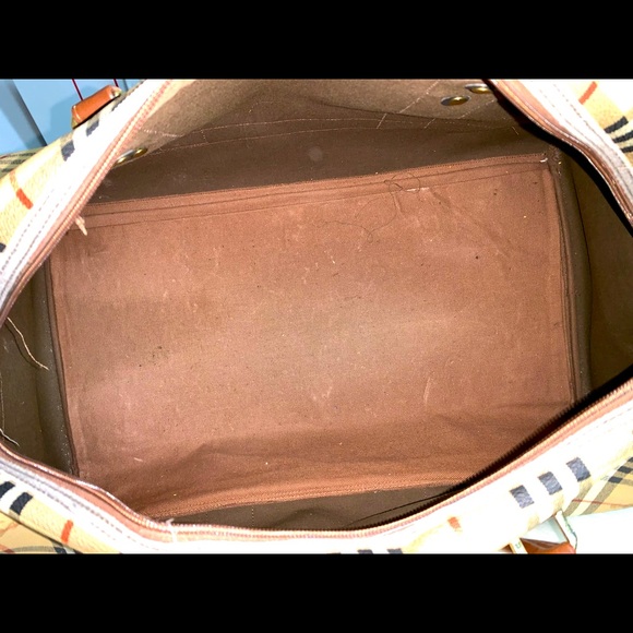 VINTAGE BURBERRY'S LARGE NOVA CHECK DUFFEL/TRAVEL BAG - Picture 5 of 11